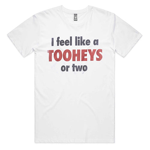 Tooheys ‘Feel Like’ white tee - the classic tee, the classic line